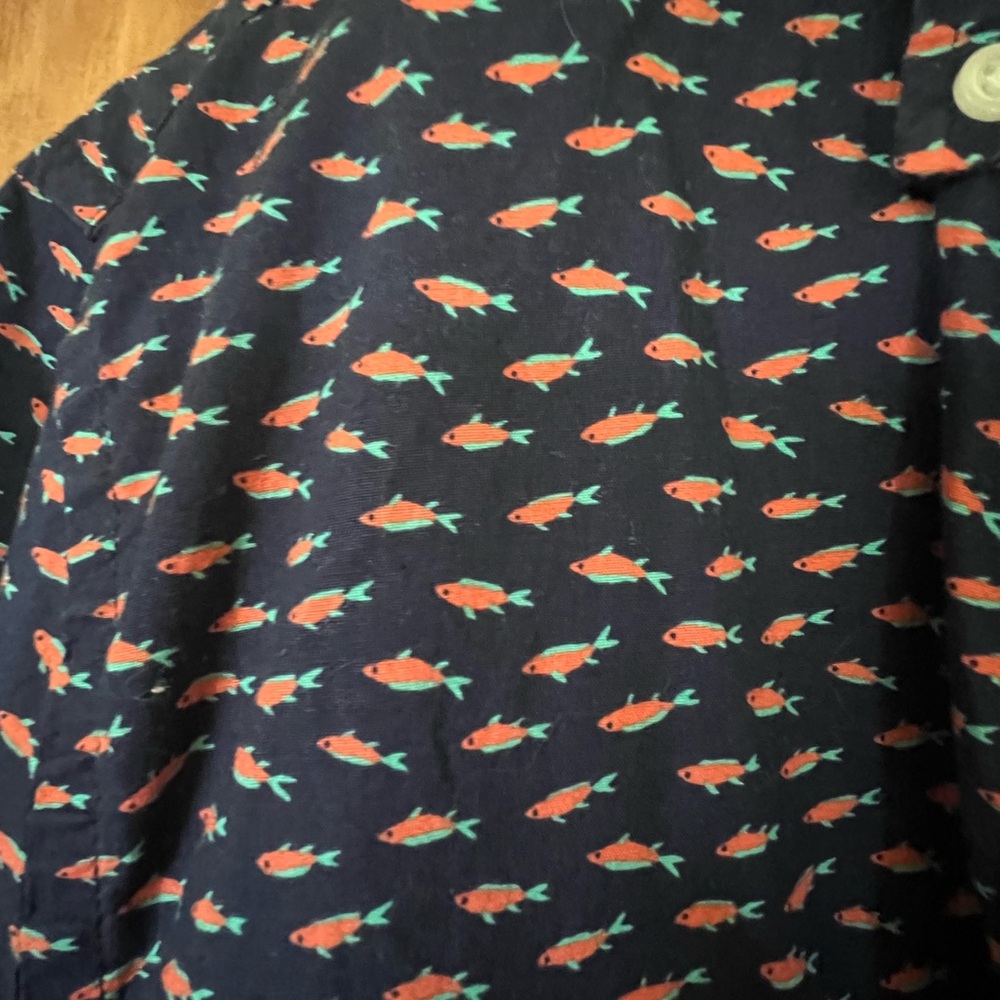 Button Up Fish Pattern Shirt - Picture 6 of 7